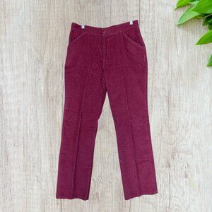 PAPAGALLO -- Vintage 90's, Fuscia Corduroy Jeans, Straight Leg, Lace Pockets